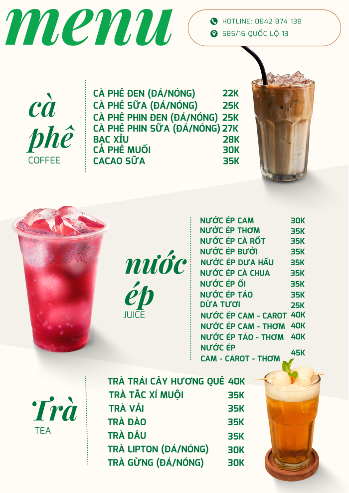 Thức uống & điểm tâm sáng 1