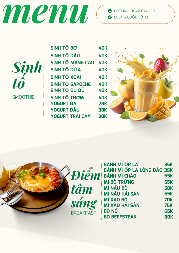 Thức uống & điểm tâm sáng 2