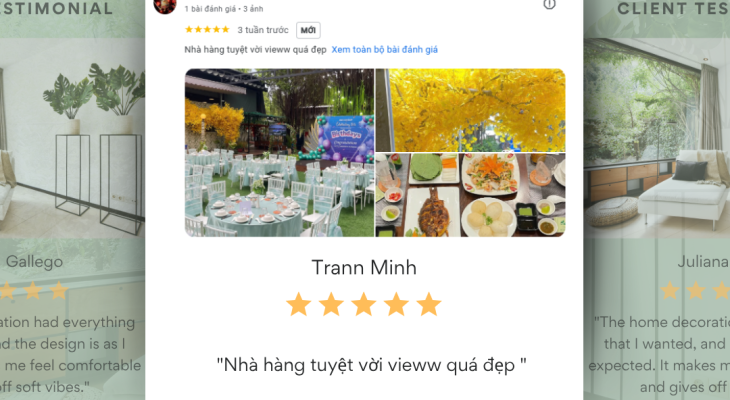 Review nhà hàng hương quê của khách hàng Trann Minh