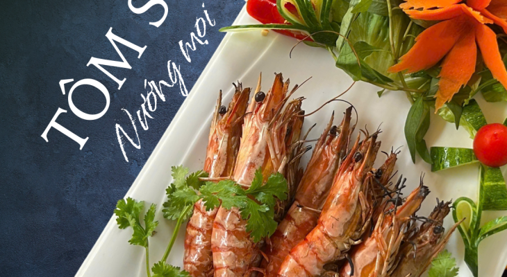 Tôm sú nướng mọi