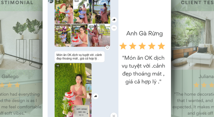 Review nhà hàng hương quê Cư Ho của khách hàng WEB ĐỒNG