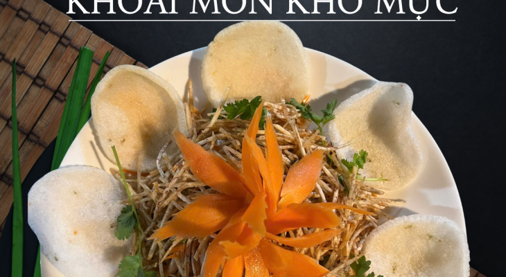 Gỏi khoai môn khô mực